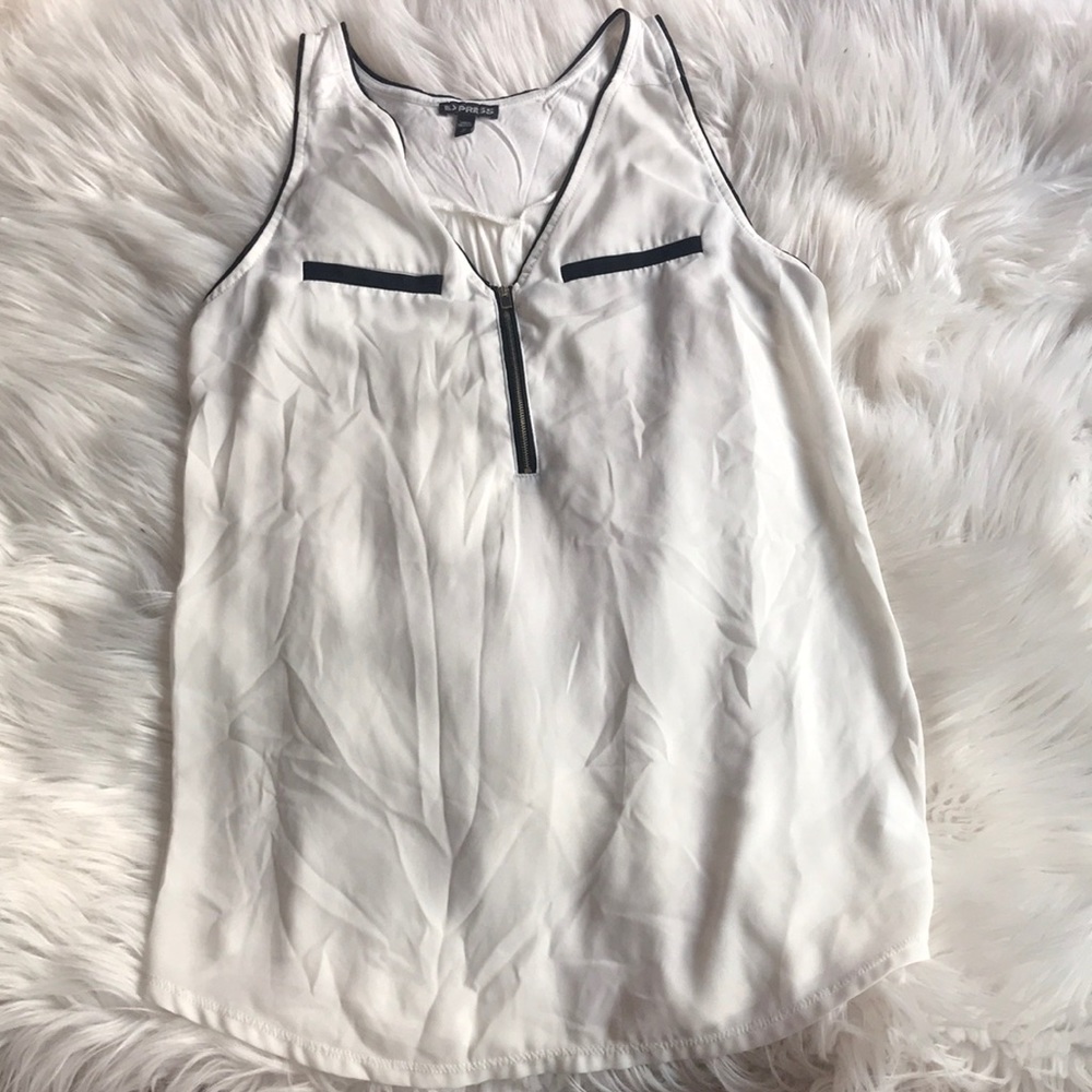Sleeveless express white tank size medium